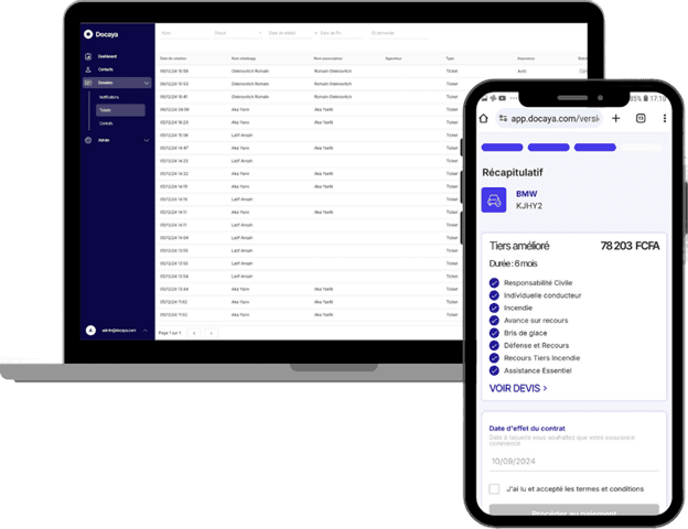 Dashboard Docaya — back-office unifié